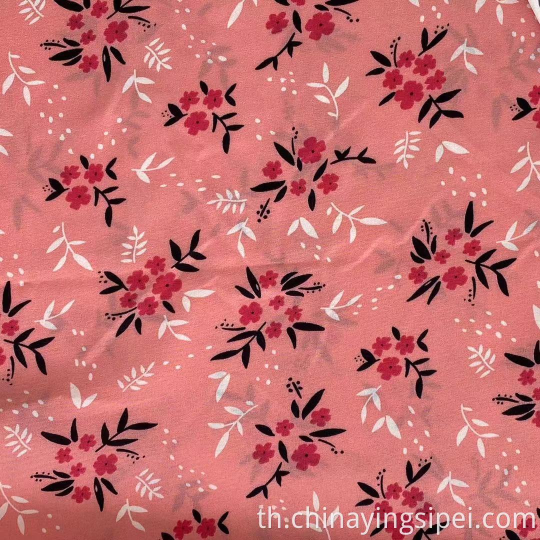 ISP Textile Flower Print 4 Way ยืด 97% โพลีเอสเตอร์ 3% ผ้าอีลาสเทนพิมพ์ผ้าผ้าสำหรับชุดผู้หญิง